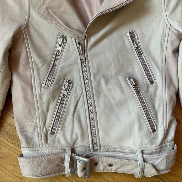 MAJE Lambskin Leather Moto Jacket - Picture 8 of 16